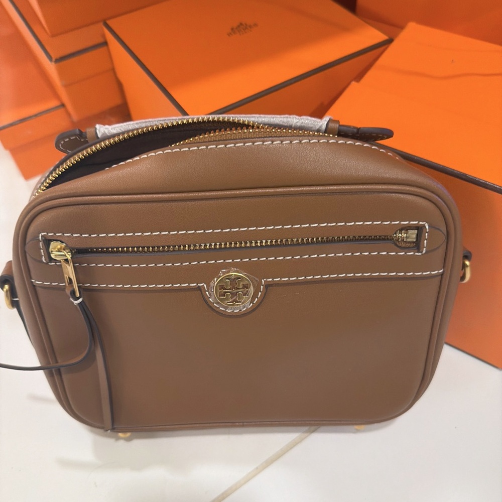 Tory Burch Tan Leather Crossbody Bag